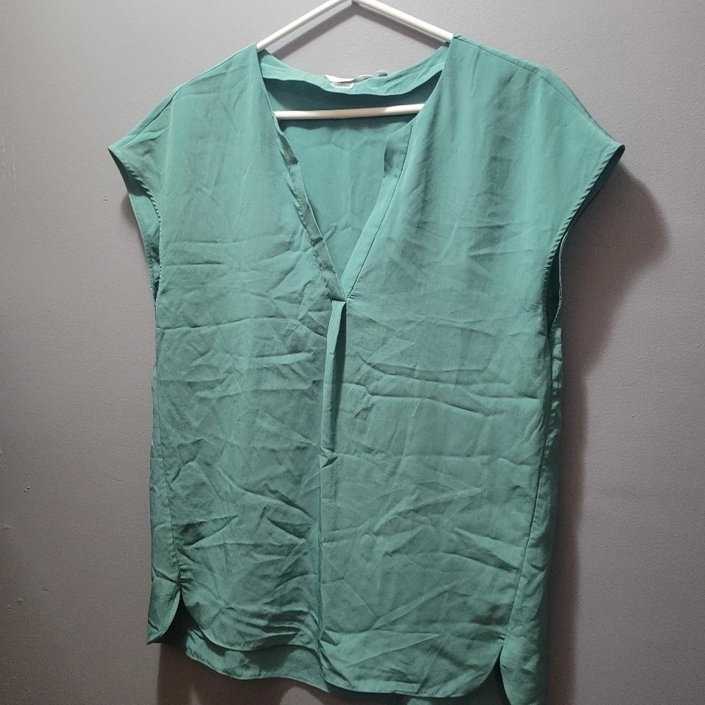 Zoa New York Light Green Short Drop Sleeve Top Size L